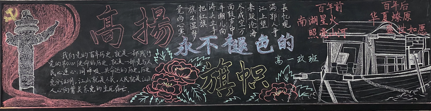 我校开展“学党史 学红刊”主题黑板报评比活动